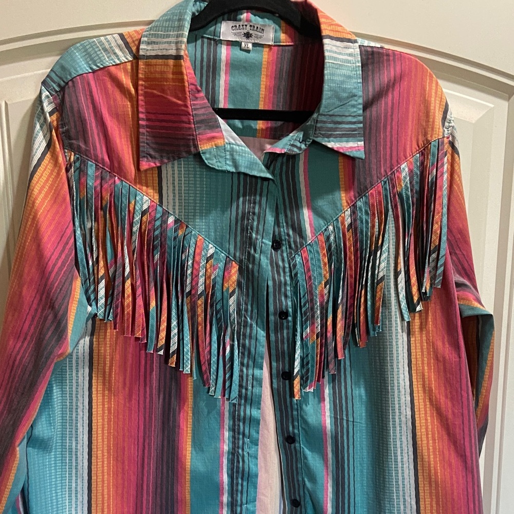 Crazy Train Multicolor Striped Shirt
